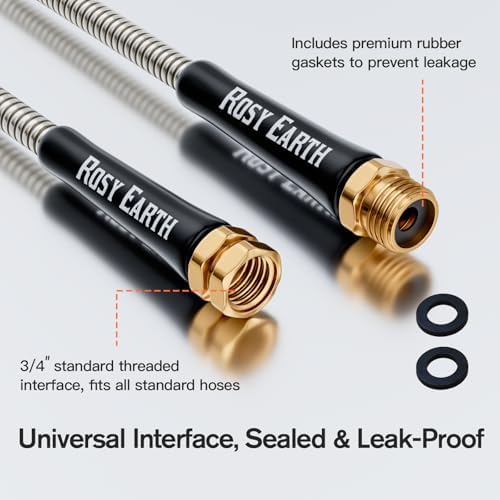 Rosy Earth 100ft Stainless Steel Garden Hose, Heavy Duty Metal Water Hose - Image 4
