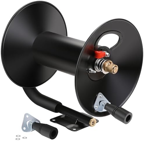 Manual Hose Reel, Suitable for 100FT Air Compressor Hose with 1/4’’ NPT Threads by WYNNsky