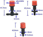 Gardening Watering System Tools 50-300pcs Garden Adjustable Nozzle with T-Shaped Barb Connector for Drip Irrigation Watering Sprinkler Drip Tip Dripper Flowerbed (Color : C x 100pcs) - Image 4