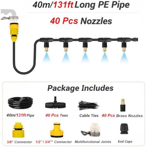 ZAQYCM Greenhouse Misting System, Outdoor Plants Watering Sprinkler Kits - Image 2