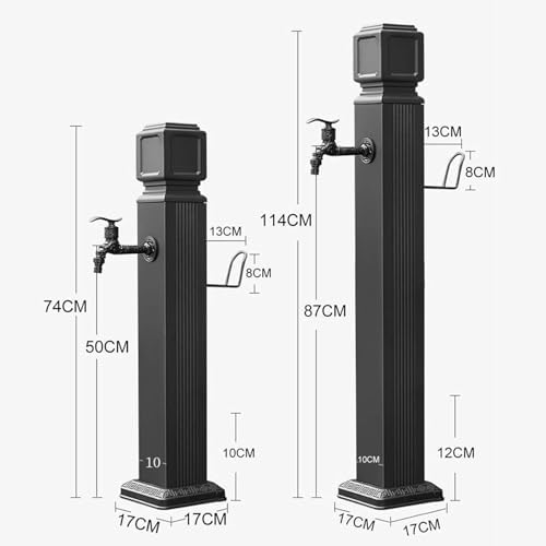 Stainless Steel Garden Tap Extender with Spray Gun, Freestanding Antifreeze Faucet, Durable Hose Hanger Spigot Post for Outdoor Watering Solutions - Image 2