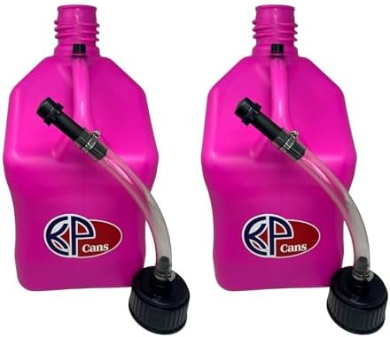 5.5 Gallon Square Utility Jug 2 Pack with 15" Clear Dispensing Hose Kit & Dual-Purpose Cap | BPA-Free Heavy-Duty Multi-Use Container for Water Storage, Automotive Fluids & Outdoor Applications by KOOLPRODUCTS