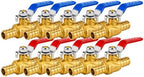 PEX Shut Off Valve 1/2 inch, Brass Ball Valves,5 Red&5 Blue by Horiznext