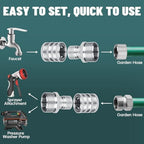 6 Pack Quick Connect Hose Fittings, Stainless Steel Garden Hose Quick Connector, Universal Fit 3/4 Inch GHT Water Hose Connectors, Quick Disconnect Adapter No-Leak - Image 6