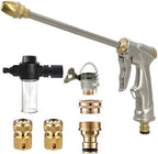 Garden Sprayer High Pressure Water Hose Nozzle Adjustable Spray Gun for Watering Plant 4-Point Water PipeJoint, Universal Joint(Gold) - Image 5