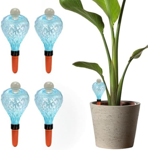 Plant Self Watering Globes 4 Pieces – Glass Automatic Waterer Device Self - Image 6