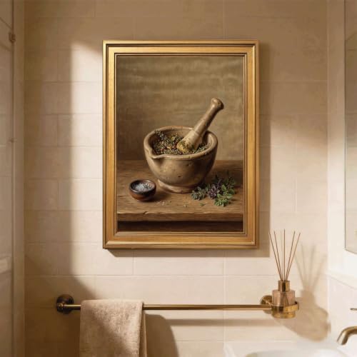 Gold Vintage Framed Mortar and Pestle Still Life Wall Art Kitchen Print - Image 5
