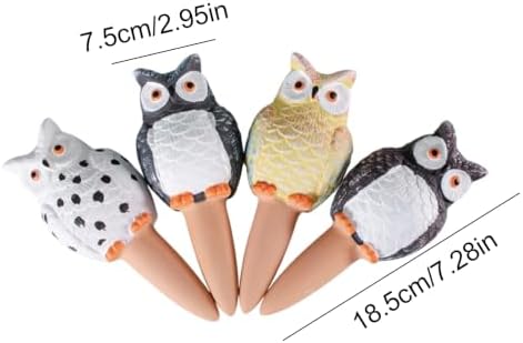 4 Pack Owl Shaped Drip Irrigation Device Top Refill Design Slow Release - Image 6