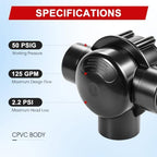 4715 3-Way Pool Diverter Valve, 1-1/2 to 2 Inch, Compatible with Jandy 4715 - Image 6