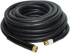 Apache 98108804 50 Foot Industrial Rubber Garden Water Hose with Heavy Duty MGHT x FGHT Brass Fittings and 1 Bend Restrictor, Black (2 Pack) - Image 2