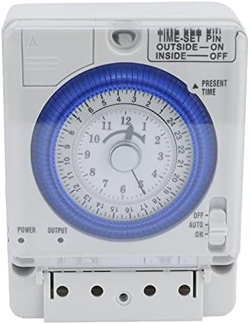 Fafeicy 24hour Mechanical Timer Switch, Automatic Time Control, TB388 Timer with Removable Battery Low Power Consumption for Water Heaters, Street Lights - Image 2