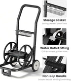 Artigarden Garden Hose Reel Cart with Wheels, Outdoor Water Hose Cart Black - Image 2