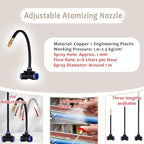 Industrial Sprinkler System Kit, 360° Adjustable Nozzles Spray Fogging System for Factory Workshop Cooling, Dust Control & Disinfection - Image 4