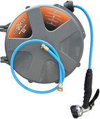 Maxcarl Retractable Water Hose Reel 1/2 in x 65 ft with Spray Gun, Wall Mounted High Pressure Hose Reel by MAXCARL