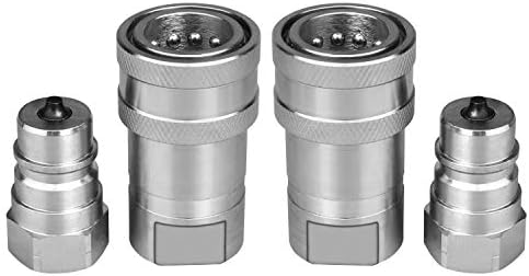 3/8" Ag ISO 5675 Pioneer Hydraulic Quick Connect Couplers with Dust Caps - Image 2