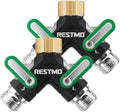 RESTMO 2 Way Garden Hose Splitter Heavy Duty Full Metal Body, 2Pack by Restmo