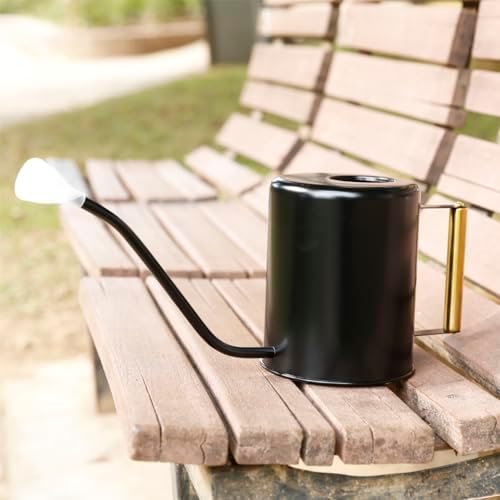 L&H Unico Stainless Steel 62oz Watering Can Long Spout Plant Misters for Indoor Plant Watering or Outdoor Gardening with 2Pcs Removable Spray Spout for Flowers Black - Image 7