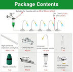 Misting System for Plants Outdoor, Atomizing Misters Kit with Brass Nozzles for Backyard/Flower Bed/Factories, Adjustable Mister Sprinkler System Set - Image 2