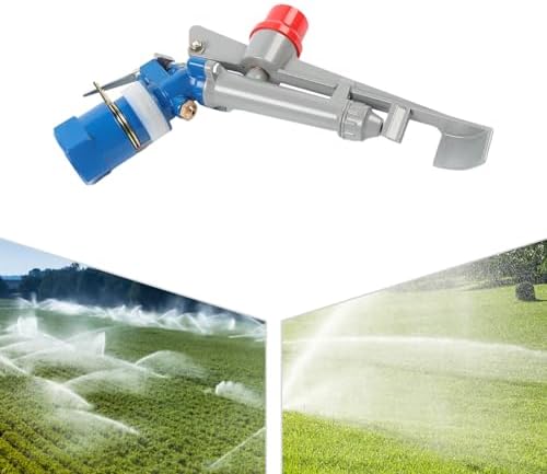 1" Water Spray Gun, Zinc Alloy Agricultural Irrigation Spray Gun, 360° Large-Area Irrigation Spray Mini-Gun Sprinkler with Nozzle Set for Garden Farm Lawn - Image 2