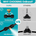 OnBrand 100FT Misters for Outside Patio with 3/4" Adapter and 2 T-Joints - Image 2