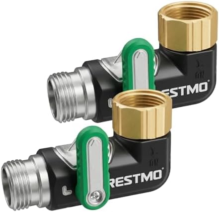 Restmo 90 Degree Water Hose Elbow, Heavy Duty Full Metal Angle Connector by Restmo