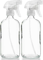 Large Clear Glass Spray Bottles, Empty, Refillable, Water, Fine Mist 16 oz by SallysOrganics