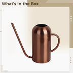Watering Can for Indoor Plants, 50.7 Fl Oz 1500 Ml, Stainless Steel, Long Spout, Copper, with Handle, Vintage Style, Ideal Houseplants Flower Arrangements - Image 3