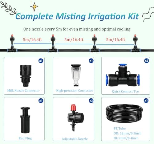 Plants Misting System for Irrigation with Adjustable Knob - Image 2