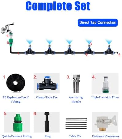 DIY Garden Misters for Cooling, Hanging Brass Drip Irrigation Sprinkler - Image 2