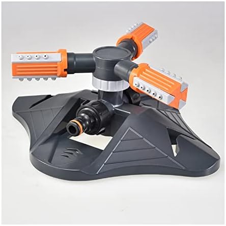 Lawn Garden Sprinkler Garden Sprinkler Automatic Lawn Water Sprinklers for Yard 360 Degree 3- Arm Rotating Sprinkler System TUE88(Orange) by Unknown