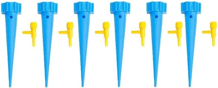6-24pcs Auto Adjustable Drip Spike Water Bottle Irrigation System Self Dripper Automatic Device Indoor Plant(Blue-6Pcs) by Unknown
