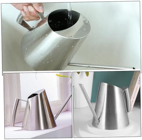 DOITOOL Stainless Steel Watering Can Large Capacity Metal Indoor Outdoor Gardening Pot with Long Spout Ergonomic Handle for House Plants Flowers - Image 3