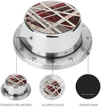 Mechanical Kitchen Timers for Cooking,White and Maroon Style Printed 60 Minute Magnetic Countdown Timer,Cute Cooking Timers with Alarm,Stainless Steel Time Timer Manual No Batteries Required - Image 3