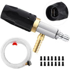 FIXFANS Pressure Washer Long Range Nozzle Kit 4-4.5GPM with 15FT Braid Hose by FIXFANS