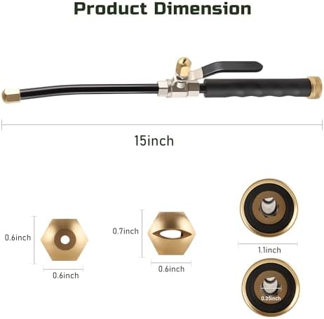 Lichamp Garden Hose Nozzle, 2-Pack High Pressure Water Spraying Wands - Image 7