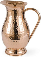 Pure Copper Pitcher with a Lid, Large Size Solid Handcrafted Copper Water Hammered Jug, Capacity 70 Oz/2000ml, Copper Carafe For Home, Hotels & Gifting - Image 6