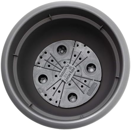 Bloem Ariana 8" Plastic Self-Watering Planter, Charcoal, 4-Pack - Image 6