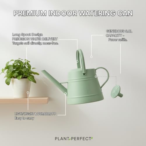 1 Gallon Plastic Watering Can with Long Spout for Indoor Plants, Balcony & Herb Gardens - Durable PP Pot Waterer - Image 5