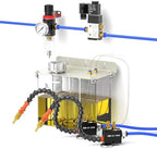 Misting Spray System for Cutting Machine, with Pump and Solenoid Valve Filter, Mist Coolant Lubrication Spray System, for Metal Cutting Engraving Lathe Milling CNC Machine by Mefape