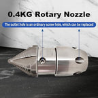 Sewer Nozzle for Pressure Washer, Stainless Iron Drain Dredging Nozzle with Front 4 Back 6 Jets for Municipal Pipe Unclogging - Image 4