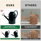 ‌2.3-Gallon Metal Watering Can,8.7L Galvanized Watering Can for Outdoor Plants with Removable Long Silver Spout - Image 4