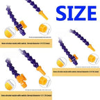 1/4, 3/8, 1/2 pt threaded round/flat nozzle adjustable plastic cooling tubeBidirection Tube Valve, cnc cooling system coolant mister Mist Coolant Lubrication Spray System （10 pieces） - Image 2