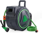 Retractable Garden Hose Reel 5/8 in x 90 ft Wall-Mounted Hose Reel by OUTLANE