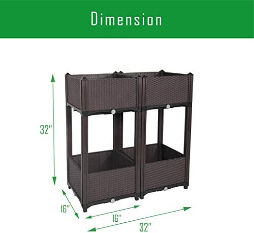 D'vine Dev Raised Beds - Elevated Garden Box with Drainage Plug, Standing Planter Beds for Vegetable/Flower/Herb Gardening Kit, RGB-4 - Image 4