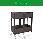 D'vine Dev Raised Beds - Elevated Garden Box with Drainage Plug, Standing Planter Beds for Vegetable/Flower/Herb Gardening Kit, RGB-4 - Image 4