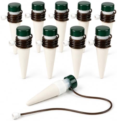 10 Pack Terracotta Self Watering Spikes with Siphon for Plants by Unknown