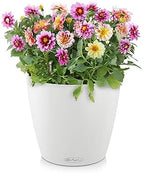 Lechuza Classico Color 28 White, Self-Watering Round Planter, D11 H10.2 in - Image 2