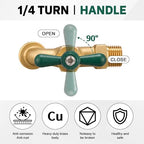 VIHOSE 10 Pack Outdoor Spigot Hose Bib 1/2" MIP X 3/4" MHT,Green - Image 3
