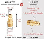 1/4 Inch NPT Coupler and Plug Kit, Automotive Type C - Image 3
