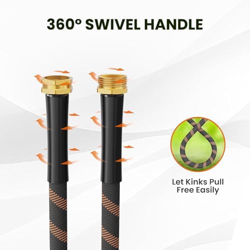 Giraffe Tools Non-Expandable Garden Hose 100FT Lightweight Hoses - Image 3